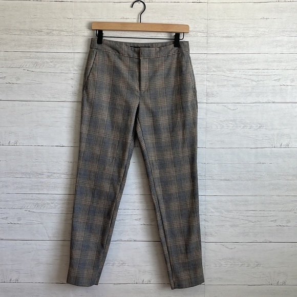 Zara Plaid Checked Mid Rise Pants l SIZE 02 - Picture 1 of 7